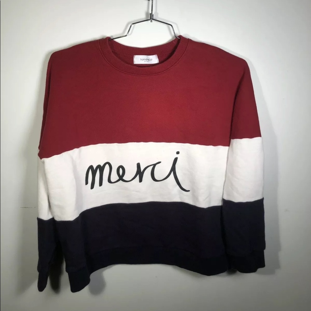 Naning9 Merci sweatshirt french flag size medium